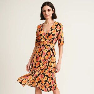 Jason Wu Knit‎ Floral Wrap Dress Medium